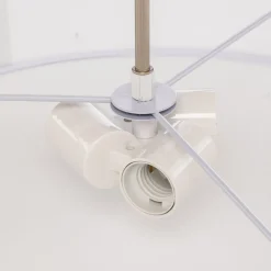 Lindby Pendellamper|Pendellamper > pendel Sebatin, Ø 50 cm, hvid, stof, E27
