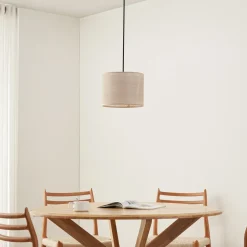 Lindby Pendellamper > -pendel Soula, Ø 26 cm, beige, plast, E27
