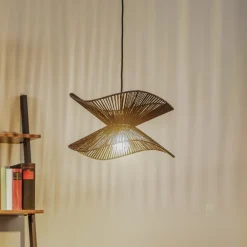 Lindby Pendellamper > pendel Valdorin, sort, papir, Ø 40 cm, E27