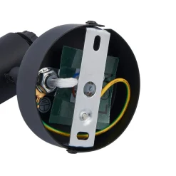 Lindby Væglamper > Pendura væglampe, Ø 9 cm, sort, glas