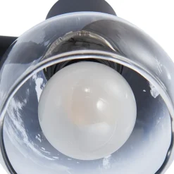 Lindby Væglamper > Pendura væglampe, Ø 9 cm, sort, glas