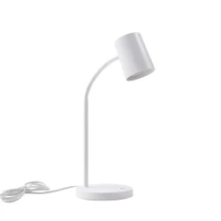 Lindby Bordlamper > Radka bordlampe, hvid, plast, GU10, fleksibel arm