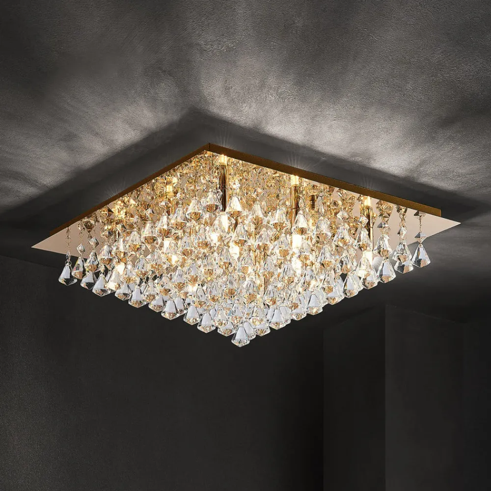 Lindby Loftlamper > Rimedia loftlampe, guld, 55 cm