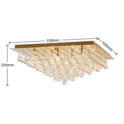 Lindby Loftlamper > Rimedia loftlampe, guld, 55 cm