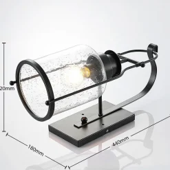 Væglamper|Væglamper ^ Lindby Rozalie væglampe, sort, metal, lygte, 44cm