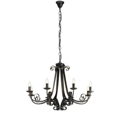 Lindby Lysekroner|Pendellamper > Scaleria lysekrone, 8 lyskilder, brun