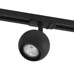 Lindby Arbejdsrum/Kontor|Skinnesystem > skinnespot Linaro, GU10, Ø 9 cm, sort, 1-faset