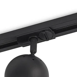 Lindby Arbejdsrum/Kontor|Skinnesystem > skinnespot Linaro, GU10, Ø 9 cm, sort, 1-faset