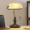 Arbejdsrum/Kontor|Bordlamper ^ Lindby skrivebordslampe Profina, 39 cm, rustbrun, stål