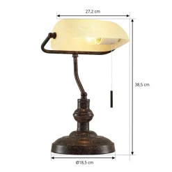 Arbejdsrum/Kontor|Bordlamper ^ Lindby skrivebordslampe Profina, 39 cm, rustbrun, stål