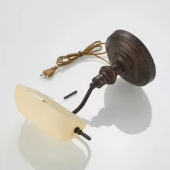 Arbejdsrum/Kontor|Bordlamper ^ Lindby skrivebordslampe Profina, 39 cm, rustbrun, stål