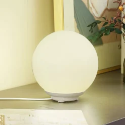Lindby Bordlamper > Smart LED-bordlampe Cosmia, hvid, glas, Tuya