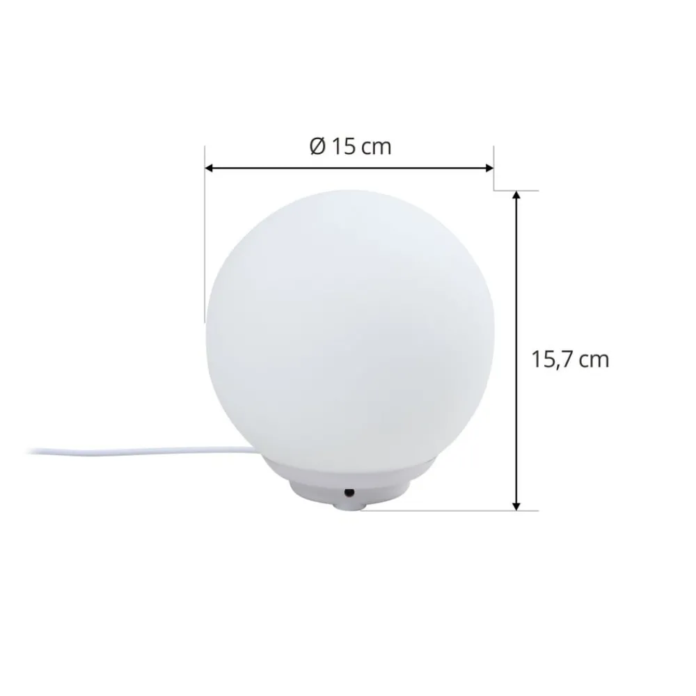 Lindby Bordlamper > Smart LED-bordlampe Cosmia, hvid, glas, Tuya
