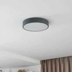 Gang|Loftlamper ^ Lindby Smart LED-loftlampe Elmor Ø 45 cm grå RGB CCT