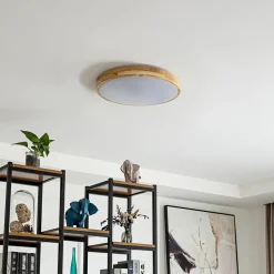 Gang|Loftlamper ^ Lindby Smart LED-loftlampe Innes træ Ø39cm RGB CCT Tuya