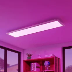 Arbejdsrum/Kontor|Gang ^ Lindby Smart LED-loftpanel Kjetil 120 x 30 cm Tuya RGB CCT