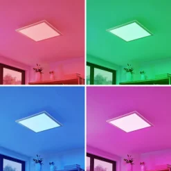Lindby Arbejdsrum/Kontor > Smart LED-loftpanel Kjetil 40 x 40 cm Tuya RGB CCT