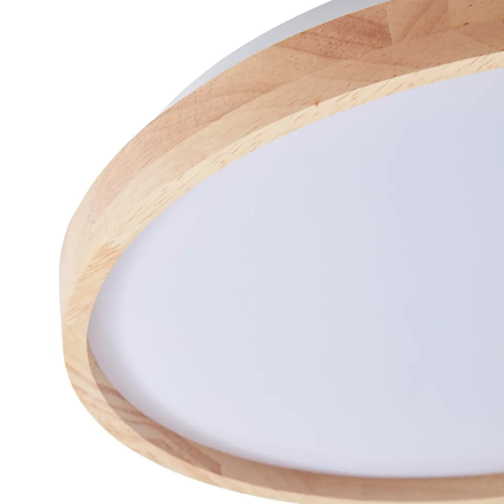 Lindby Loftlamper > Smart LED-loftslampe Mirren træ Ø49,5 cm CCT Tuya