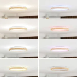 Lindby Loftlamper > Smart LED-loftslampe Mirren træ Ø49,5 cm CCT Tuya