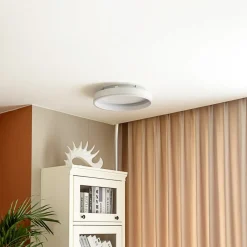 Gang|Loftlamper ^ Lindby Smart LED-loftslampe Yasmen, hvid, metal, CCT, Tuya