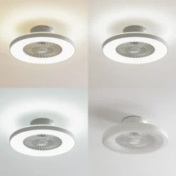 Lindby Loftventilatorer > Smart LED-loftventilator Paavo, hvid, støjsvag, Tuya