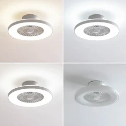 Lindby Loftventilatorer > Smart LED-loftventilator Paavo, hvid, støjsvag, Tuya