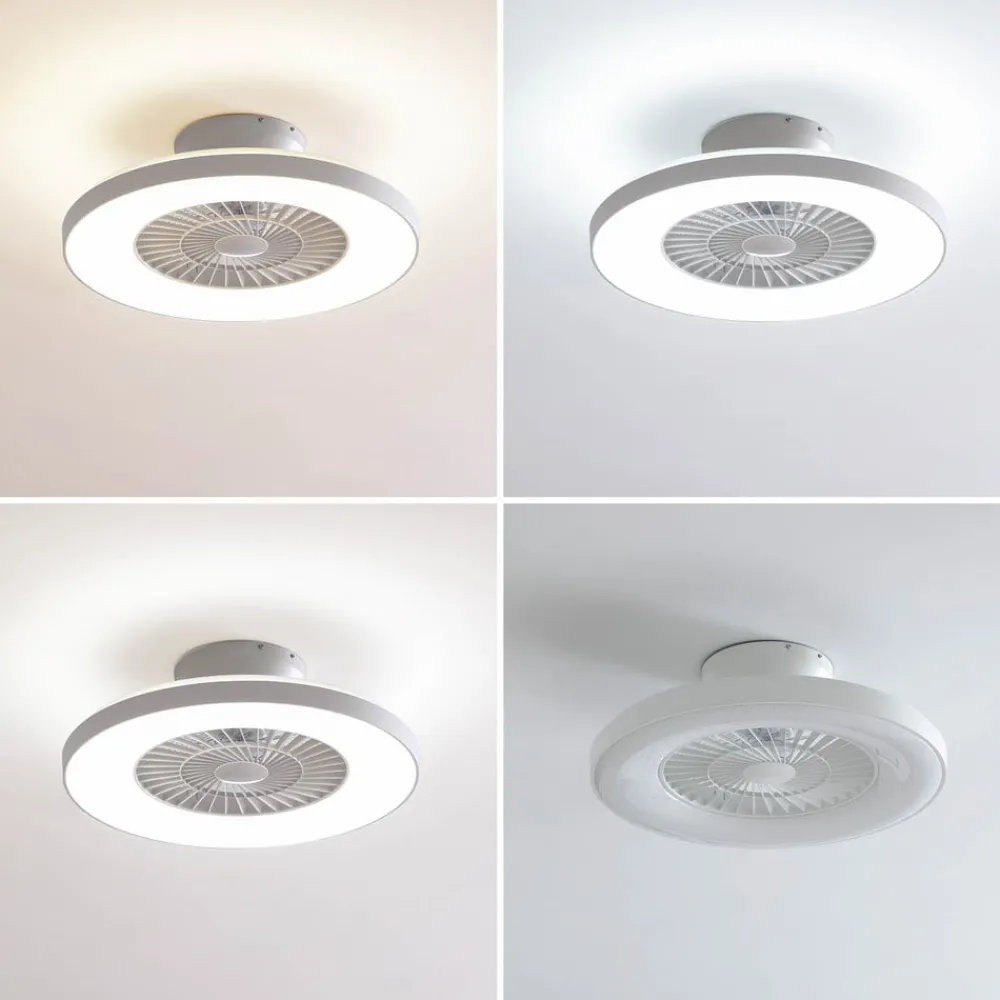Lindby Loftventilatorer > Smart LED-loftventilator Paavo, hvid, støjsvag, Tuya