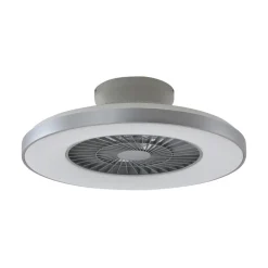 Lindby Loftventilatorer > Smart LED-loftventilator Paavo, sølv, lydløs, Tuya