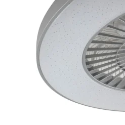 Lindby Loftventilatorer > Smart LED-loftventilator Paavo, sølv, lydløs, Tuya