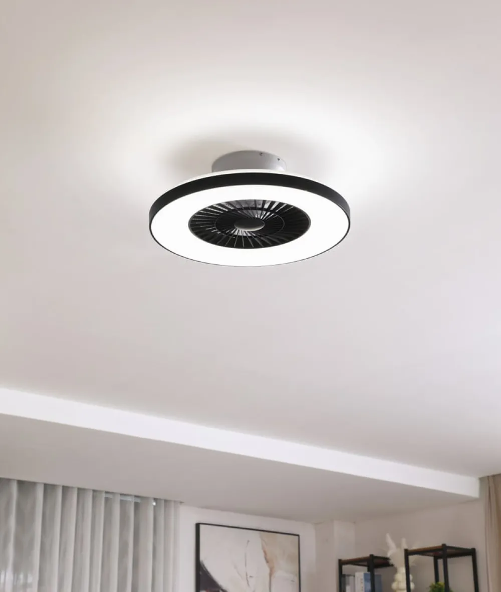 Lindby Loftventilatorer > Smart LED-loftventilator Paavo sort, lydsvag Tuya