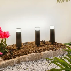 Lindby Terrassebelysning|Sokkellamper > Smart LED-sokkellampe Kaelo, CCT, RGB, Tuya, 3 enheder