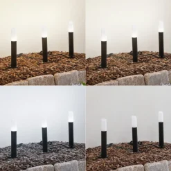 Lindby Terrassebelysning|Sokkellamper > Smart LED-sokkellampe Elvor, CCT, RGB, Tuya, 3 enheder