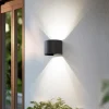 Lindby Væglamper|Terrassebelysning > Smart LED udendørs væglampe Dara grå rund CCT RGB Tuya