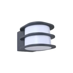 Lindby Væglamper > Smart LED udendørs væglampe Fyra, rund, CCT, RGB, Tuya