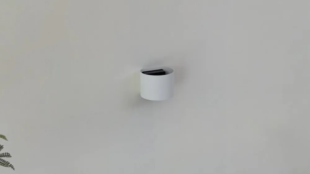 Lindby Terrassebelysning|Væglamper > Smart LED udendørs væglampe Dara hvid rund CCT RGB Tuya