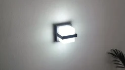 Lindby Terrassebelysning|Væglamper > Smart LED udendørs væglampe Fyra kantet CCT RGB Tuya