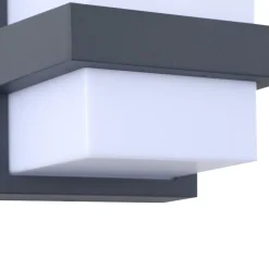 Lindby Terrassebelysning|Væglamper > Smart LED udendørs væglampe Fyra kantet CCT RGB Tuya