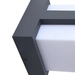Lindby Terrassebelysning|Væglamper > Smart LED udendørs væglampe Fyra kantet CCT RGB Tuya
