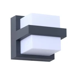 Lindby Terrassebelysning|Væglamper > Smart LED udendørs væglampe Fyra kantet CCT RGB Tuya