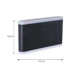 Lindby Terrassebelysning|Væglamper > Smart LED udendørs væglampe Elvi, CCT, RGB, Tuya, IP54