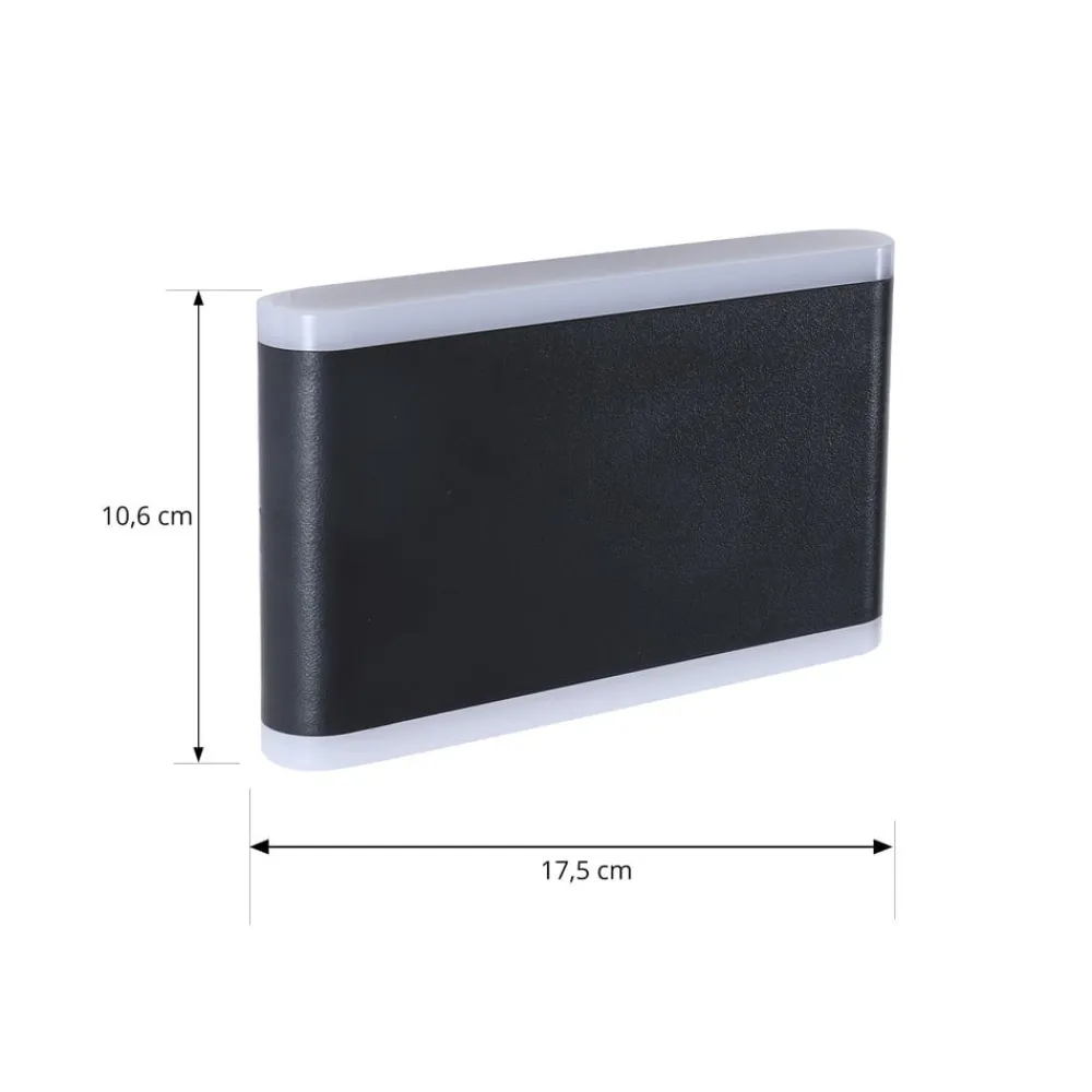 Lindby Terrassebelysning|Væglamper > Smart LED udendørs væglampe Elvi, CCT, RGB, Tuya, IP54