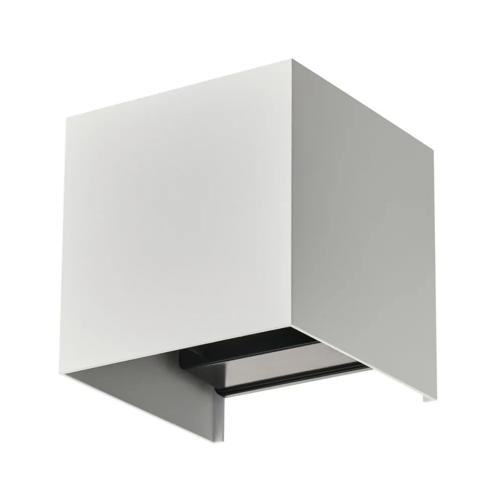 Lindby Terrassebelysning|Væglamper > Smart udendørs LED-væglampe Dara, 10 cm, hvid, CCT Tuya