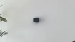 Terrassebelysning|Væglamper ^ Lindby Smart udendørs LED-væglampe Dara grå kantet CCT RGB Tuya