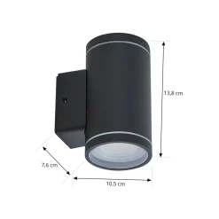 Lindby Solcellelamper|Terrassebelysning > Smart udendørs LED-væglampe Valtin CCT RGB Tuya IP54