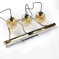 Lindby Pendellamper|Pendellamper > Sofian hængelampe, ravfarvet, glas, 100 cm, 3 lyskilder.