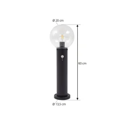 Lindby Sokkellamper Med Sensor > sokkellampe Dangan, klar, 60 cm, glas, sensor