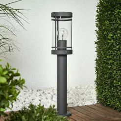 Lindby Terrassebelysning|Sokkellamper > sokkellampe Djori, 50 cm, antracit, stål, E27