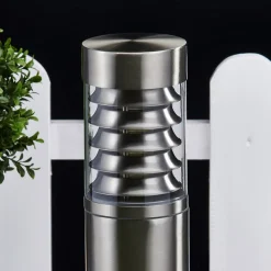 Terrassebelysning|Sokkellamper ^ Lindby sokkellampe Enja, 50 cm, stål, IP44, E27