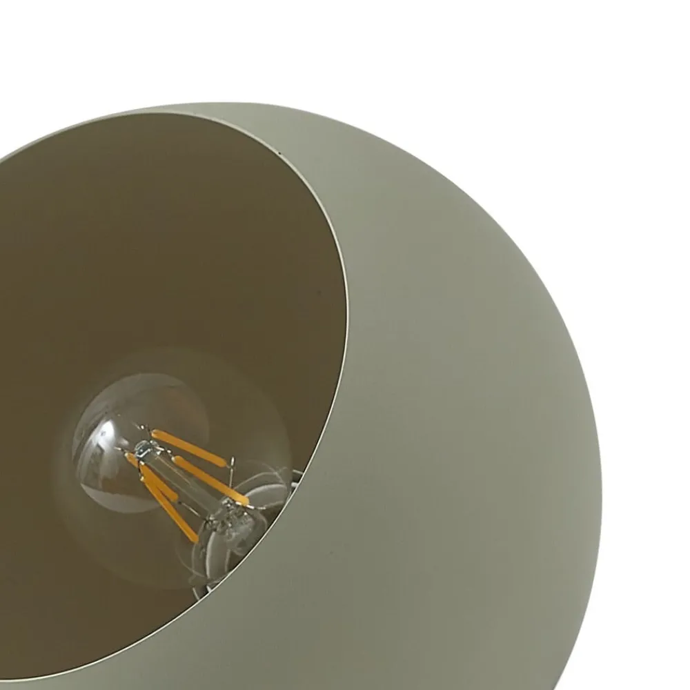 Lindby Pendellamper|Bordlamper > Solomia bordlampe, grøn, jern, Ø 20 cm