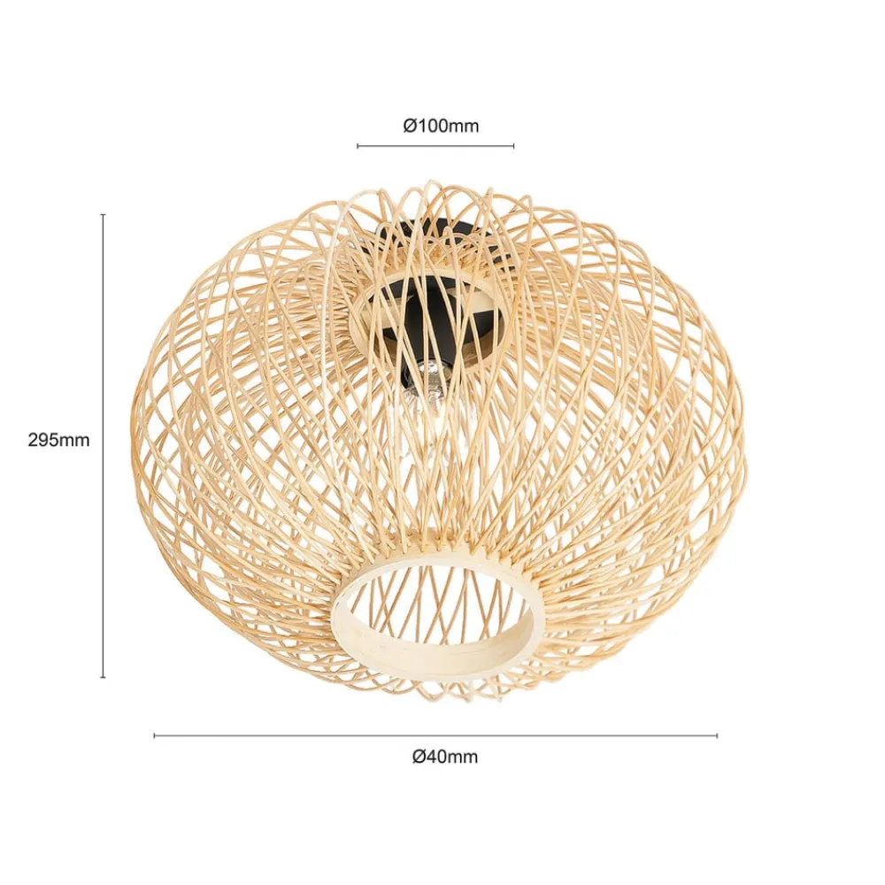 Lindby Loftlamper|Loftlamper > Solvira loftlampe, bambusflet, rund